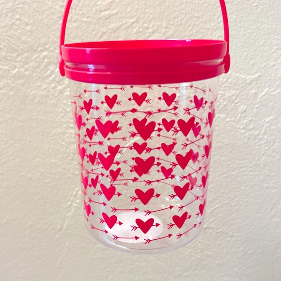 Valentine's Day-Themed Plastic Bucket with Lid - Picture 1 of 1